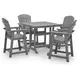 Ross Cove Dark Gray 42" Square Outdoor Counter Height Dining Room Set