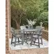 Ross Cove Dark Gray 42" Square Outdoor Counter Height Dining Room Set