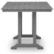 Ross Cove Dark Gray 42" Square Outdoor Counter Height Dining Room Set