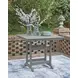 Ross Cove Dark Gray 42" Square Outdoor Counter Height Dining Room Set