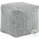 Easley Black And White Pouf