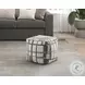 Monica Gray Brown And Beige Pouf