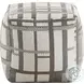 Monica Gray Brown And Beige Pouf