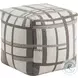 Monica Gray Brown And Beige Pouf