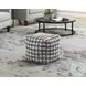 Misty Black And White Pouf