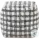 Misty Black And White Pouf