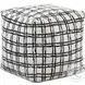 Misty Black And White Pouf