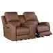 Aria Brown Havana Leather Zero Gravity Triple Power Reclining Living Room Set
