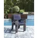 Point Bonita Blue Upholstered Outdoor Sling Arm Chair Set of 4