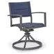 Point Bonita Blue Outdoor Sling Swivel Chair Set of 2