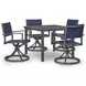 Point Bonita Gray 38" Square Outdoor Dining Room Set