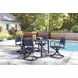 Point Bonita Blue Outdoor Sling Swivel Chair Set of 2