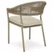 Ocean Park Beige 49" Round Outdoor Sintered Stone Top Dining Room Set