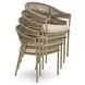 Ocean Park Beige Performance Fabric Outdoor Arm Chair with Cushion Set of 4
