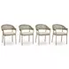 Ocean Park Beige 49" Round Outdoor Sintered Stone Top Dining Room Set