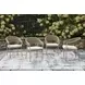 Ocean Park Beige Performance Fabric Outdoor Arm Chair with Cushion Set of 4