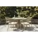 Ocean Park Beige 49" Round Outdoor Sintered Stone Top Dining Room Set