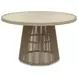 Ocean Park Beige 49" Round Outdoor Sintered Stone Top Dining Room Set