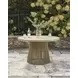 Ocean Park Beige 49" Round Outdoor Sintered Stone Top Dining Room Set