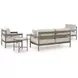 Big Creek Cove Beige and Brown Performance Fabric 5 Piece Outdoor Conversation Set