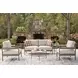 Big Creek Cove Beige and Brown Performance Fabric 5 Piece Outdoor Conversation Set