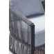 Bodega Island Gray and Brown Performance Fabric 4 Piece Outdoor Conversation Set
