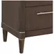 Oakridge Medley Piano Brown 3 Drawer Nightstand with USB Charging and LED Lighting