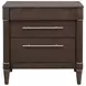 Oakridge Medley Piano Brown 3 Drawer Nightstand with USB Charging and LED Lighting