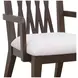 Oakridge Medley White Wood Back Upholstered Dining Arm Chair