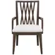 Oakridge Medley White Wood Back Upholstered Dining Arm Chair