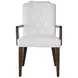 Oakridge Medley White Upholstered Dining Arm Chair