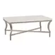 Oakmere White and Aged Pewter Quartz Top Occasional Table Set