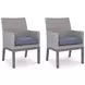 Dillon Beach Blue Performance Fabric Outdoor Arm Chair with Cushion Set of 2