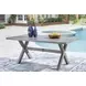 Dillon Beach Gray 71" Rectangular Outdoor Dining Room Set