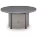 Dillon Beach Gray 48" Round Outdoor Fire Pit Dining Room Set