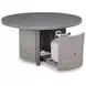Dillon Beach Gray 48" Round Outdoor Fire Pit Dining Room Set