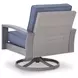 Dillon Beach Blue Performance Fabric Outdoor Swivel Lounge Chair