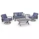Dillon Beach Blue Performance Fabric 59" Outdoor Loveseat with Cushion
