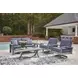 Dillon Beach Blue Performance Fabric 59" Outdoor Loveseat with Cushion