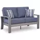 Dillon Beach Blue Performance Fabric Outdoor Living Room Set