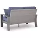 Dillon Beach Blue Performance Fabric Outdoor Living Room Set