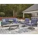 Dillon Beach Blue Performance Fabric Outdoor Living Room Set