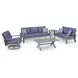 Dillon Beach Blue Performance Fabric 85" Outdoor Sofa with Cushion