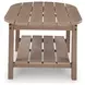 Cliffs Beach Driftwood Oval Outdoor Coffee Table
