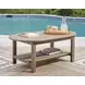 Cliffs Beach Driftwood Oval Outdoor Coffee Table