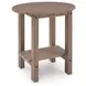 Cliffs Beach Driftwood Oval Outdoor End Table