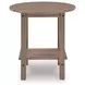 Cliffs Beach Driftwood Oval Outdoor End Table