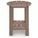 Cliffs Beach Driftwood Oval Outdoor End Table