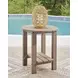 Cliffs Beach Driftwood Oval Outdoor End Table