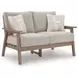 Cliffs Beach Gray Performance Fabric 54" Outdoor Loveseat with Cushion